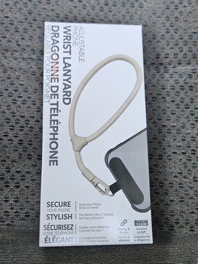 Adjustable Wrist Lanyard for Phone – Beige BNIB